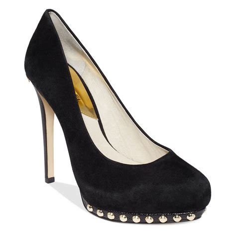 michael kors black stilettos|michael kors black suede pumps.